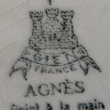 7 assiettes plates anciennes en faïence de Gien