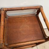 Pair of rattan bedside tables