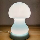 Lampe champignon verre bleu vintage