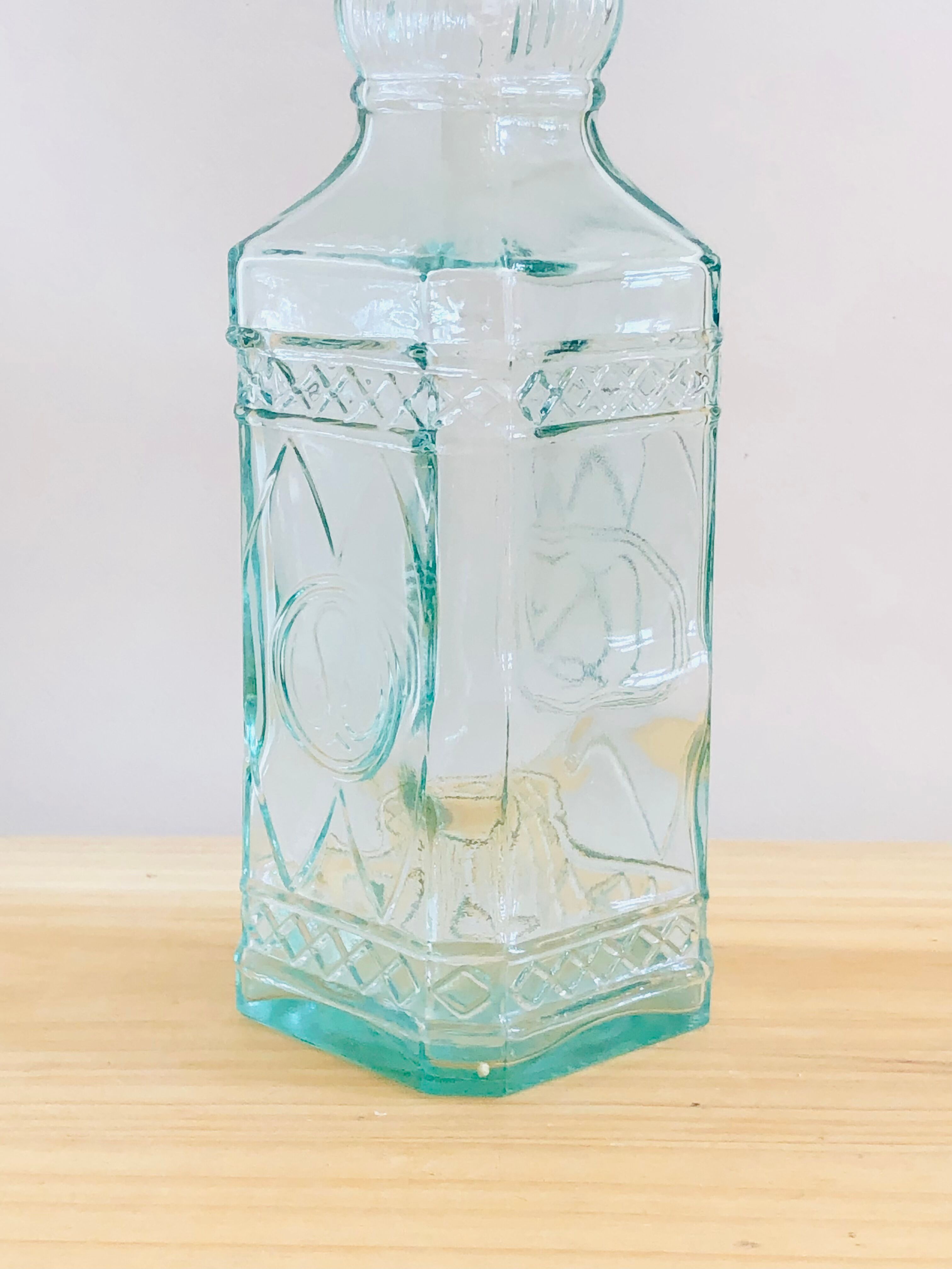 Vintage octopus glass decanter bottle