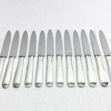 Set of 24 plain silver knives