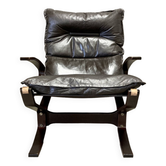 Leather armchair 3 "Scandinavian design" 1950.