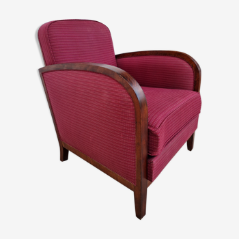 Old club armchair in 50s fabric