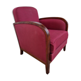 Fauteuil club ancien en tissu années 50