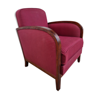 Old club armchair in 50s fabric