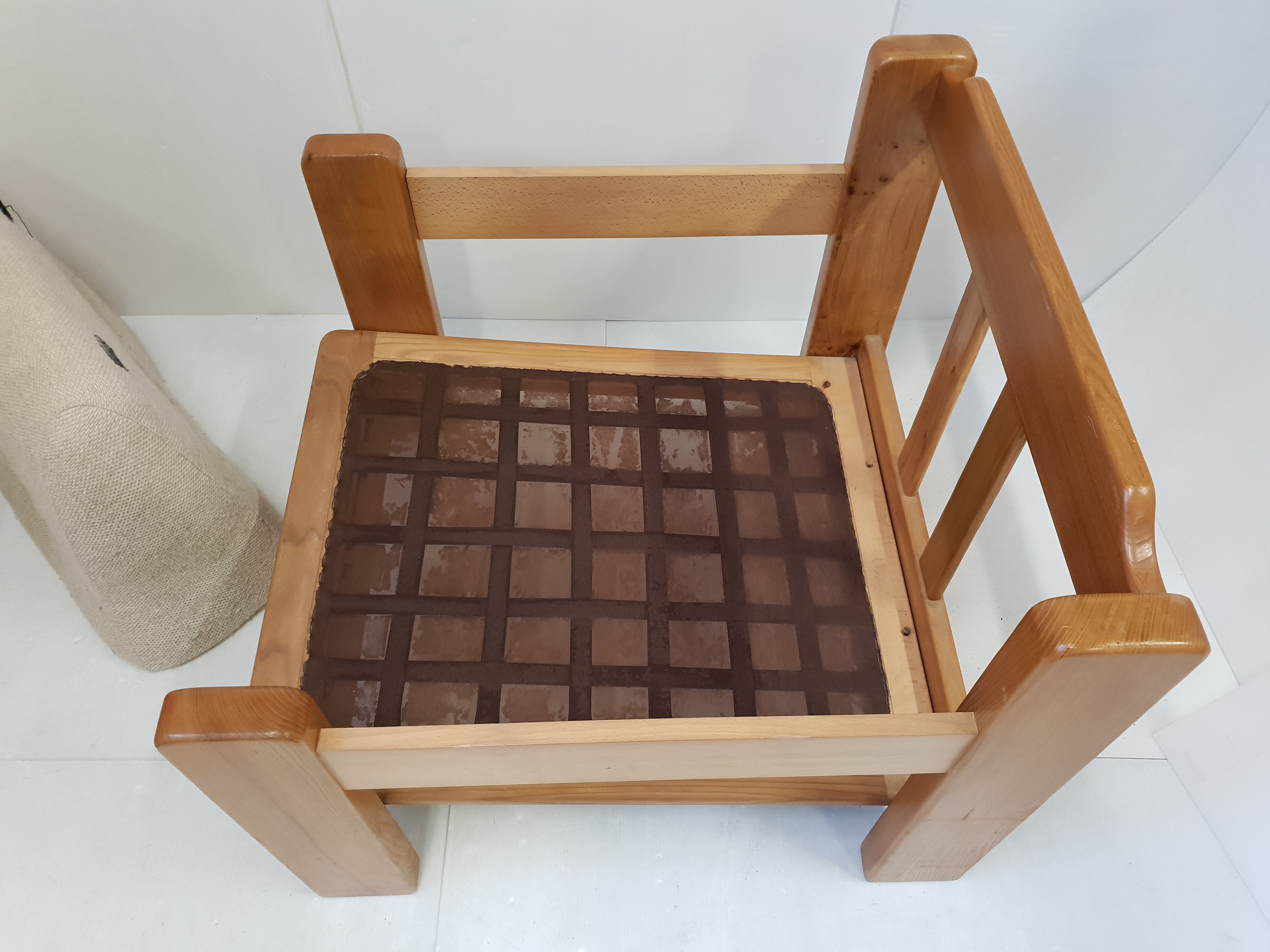 Wool and pine chair, 1960