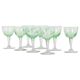 Set of 8 Val Saint Lambert Uranium Glass Aperitif Glasses