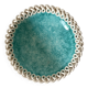 Sainte Radegonde turquoise ceramic dish from the 50s
