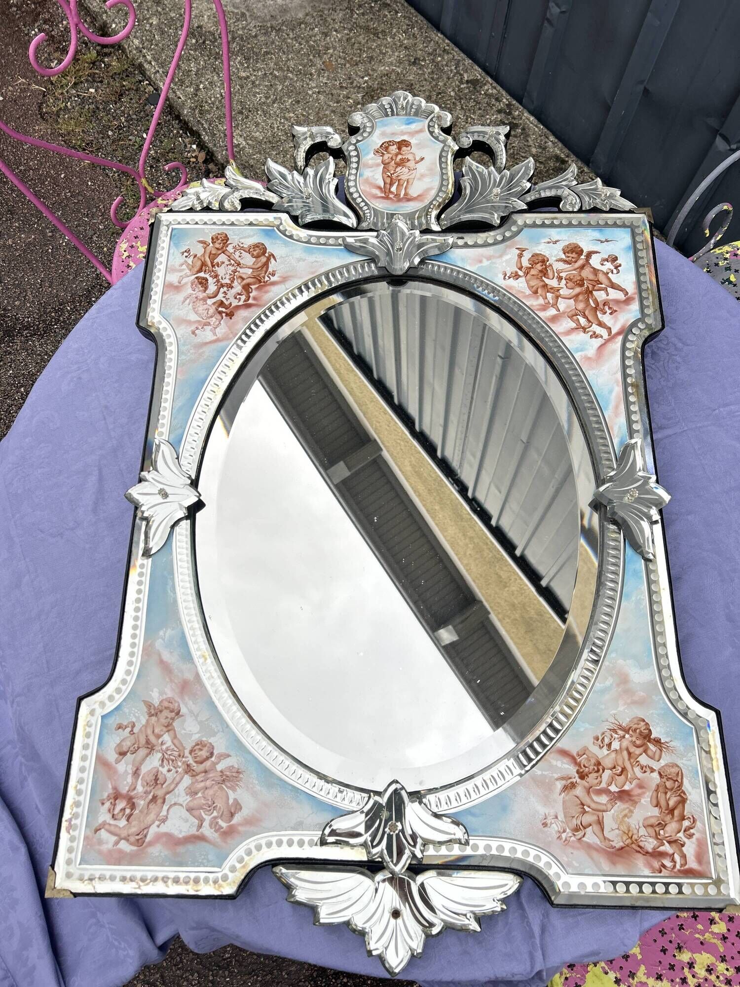 Italian mirror with the four seasons