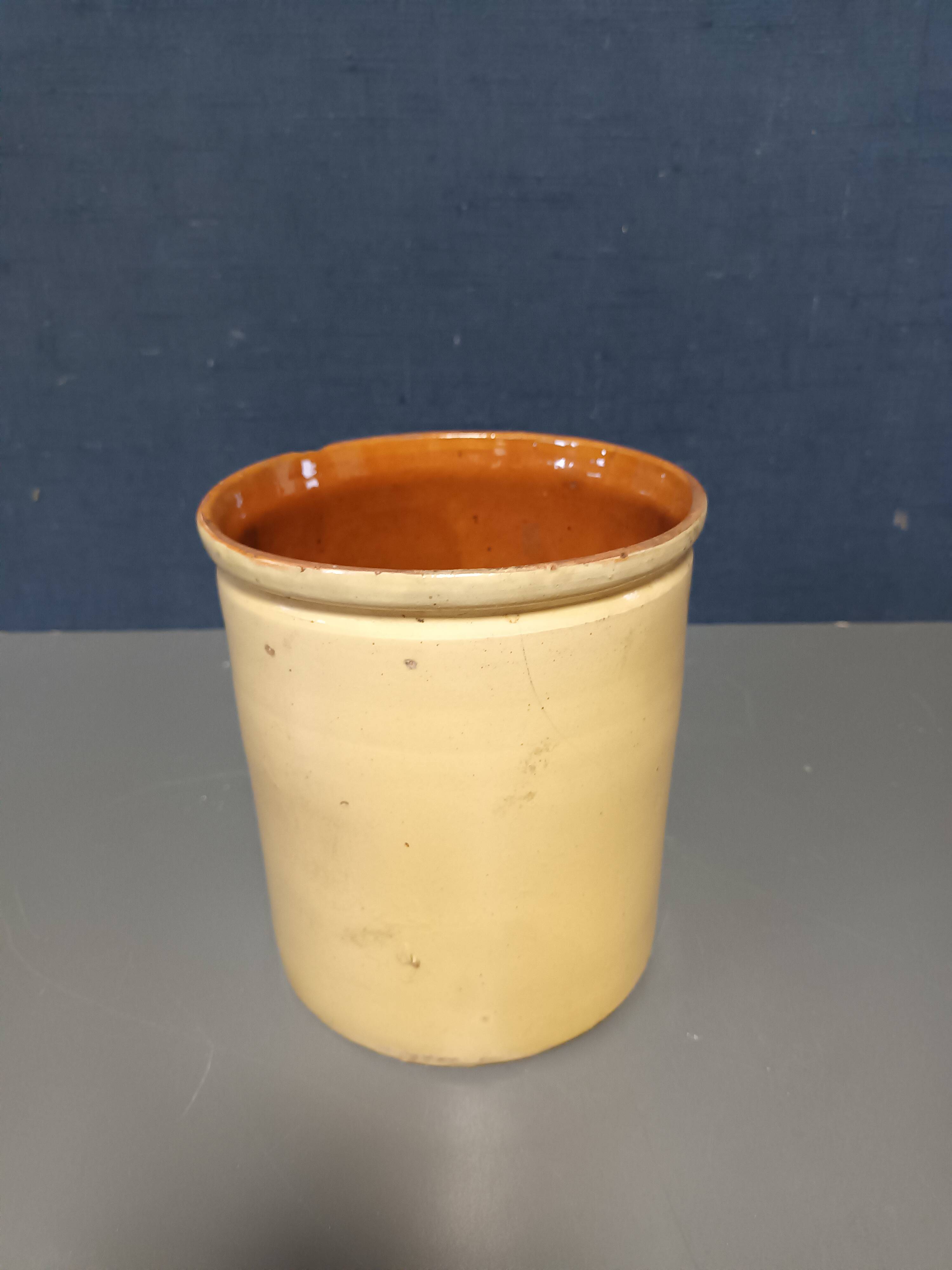 Varnished terracotta pot