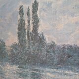 Tableau « Le pré bleu », reproduction de Claude Monet