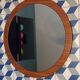 Scandinavian teak mirror Ø 65cm