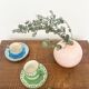 Antique pink opaline glass ball vase