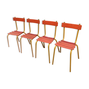 Set 4 chaises jardin