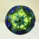 Twisted Sommerso art glass vase, Czech bohemian, 1970s, blue-green.
