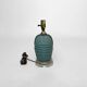 Dusty Blue Candy Table Lamp Turquoise 1970s Hollywood Regency Midcentury Vintage