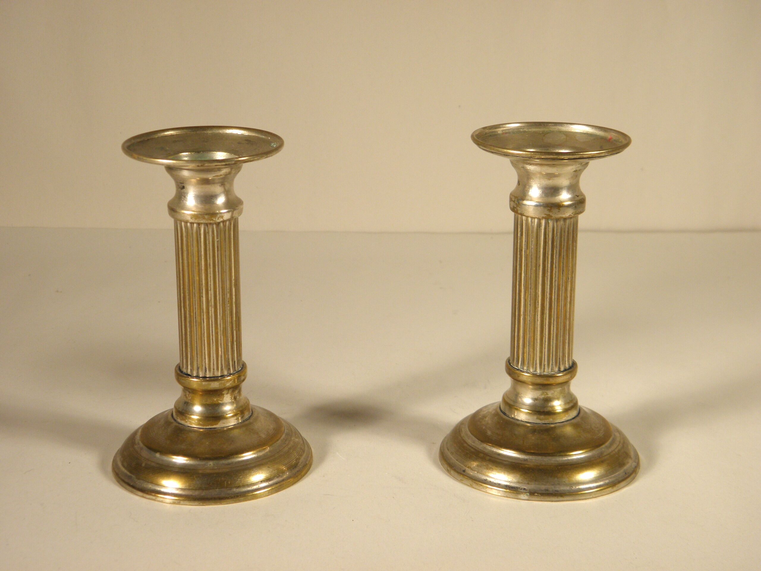 Pair of silver candlesticks 12 cm
