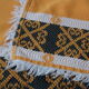 Nappe vintage jaune et noir 140×180cm