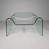 "Ghost" chair in glass by Cini Boeri for FIAM Italy, 1980s.