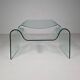 "Ghost" chair in glass by Cini Boeri for FIAM Italy, 1980s.
