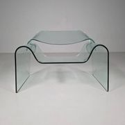 "Ghost" chair in glass by Cini Boeri for FIAM Italy, 1980s.
