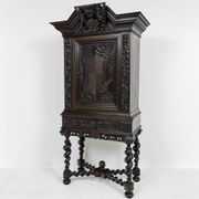 Cabinet néo-baroque de Danzig en chêne - vers 1870-1880