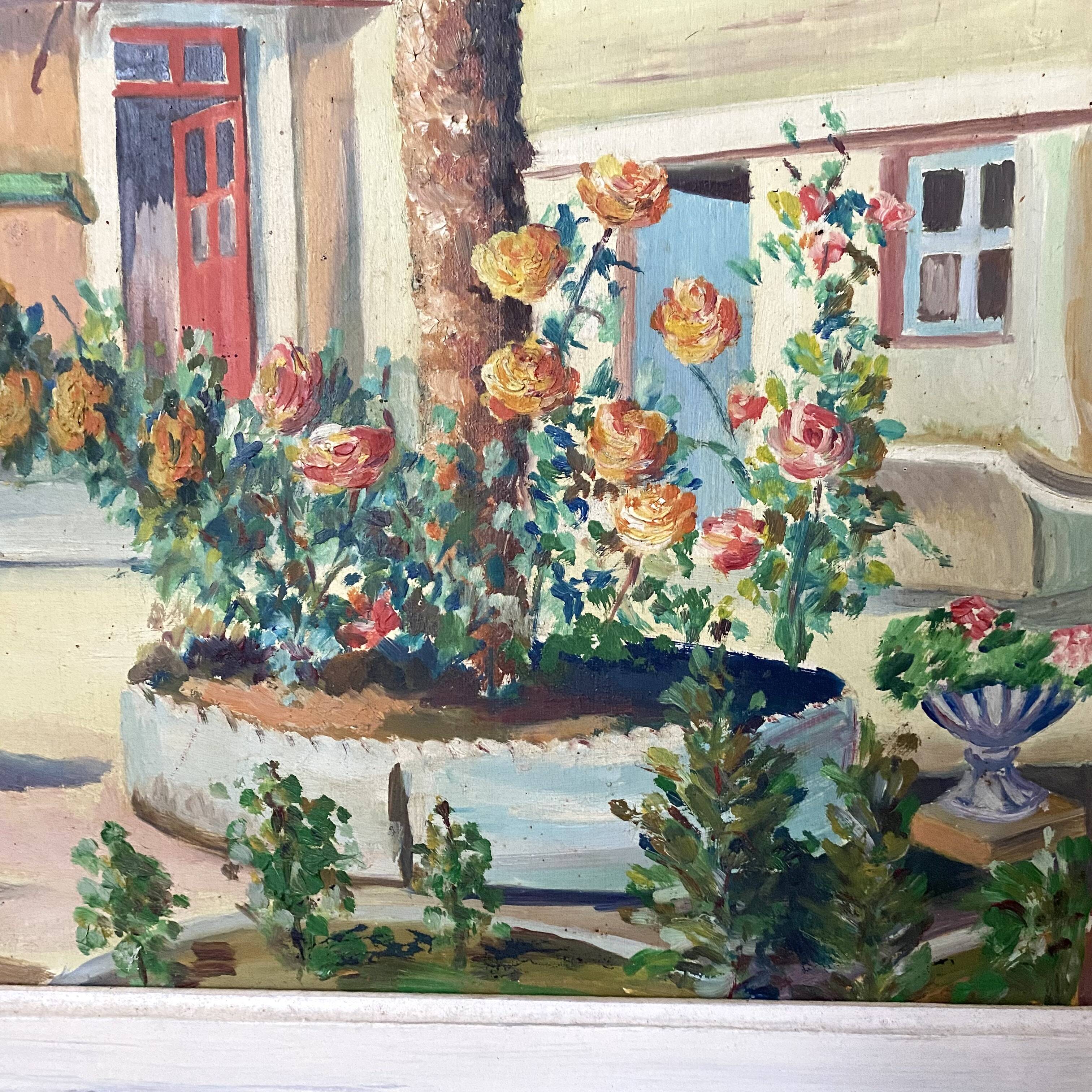 Grande toile encadrée maison ensoleillée