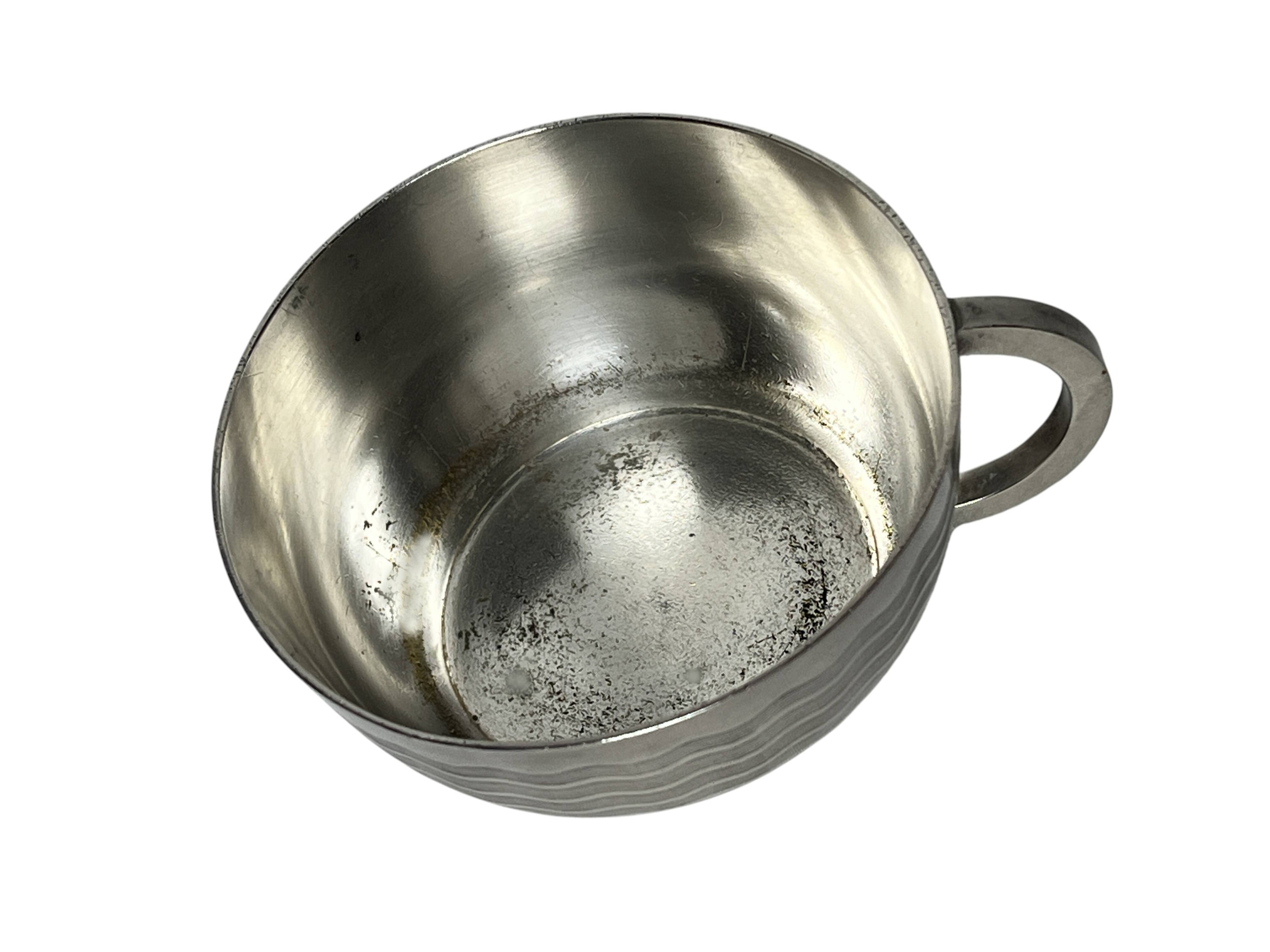 Art Deco silver-plated coffee cup Saint Médard 20th century