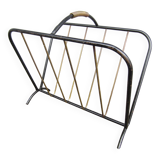 Steel and brass magazine rack