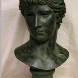 bust Apollo Greco Roman magnificent patina ancient bronze