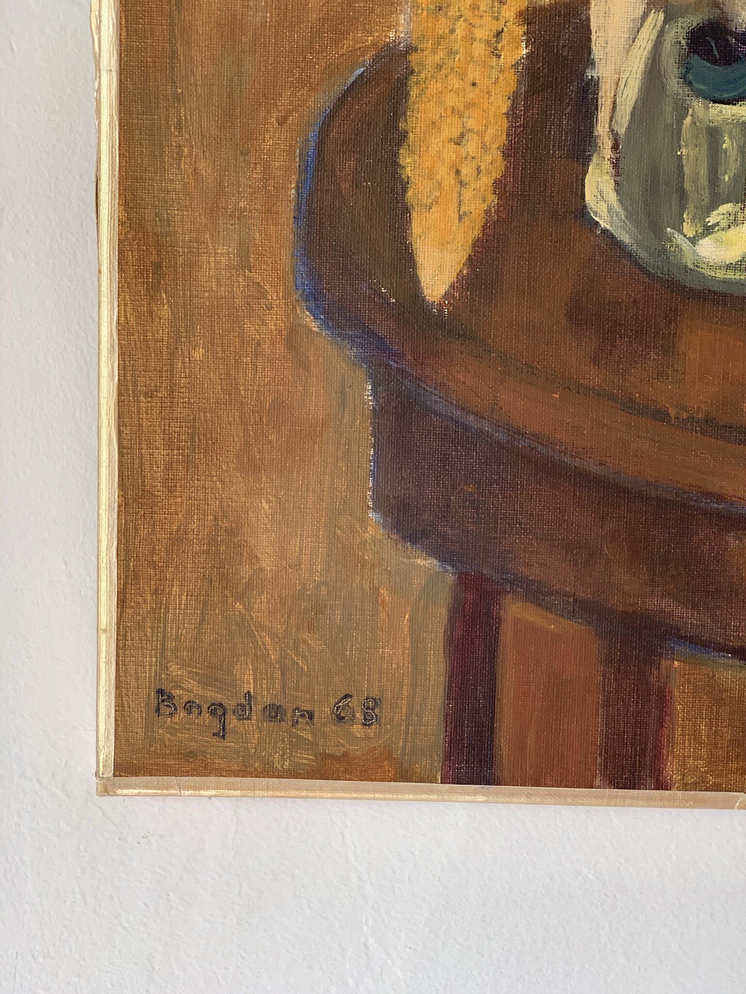 Oil on canvas still life by Bogdan 1968