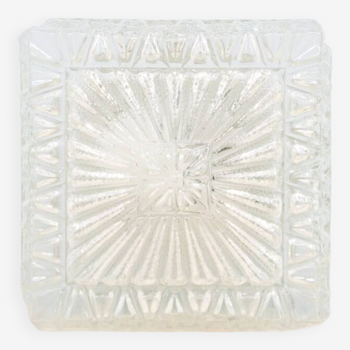 Plafonnier carré en verre RZB vintage