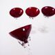 Set of ruby glasses, Danish design, 1970s, manufactured in Denmark