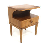Elm bedside table, Swedish Modern, Sweden, 1940