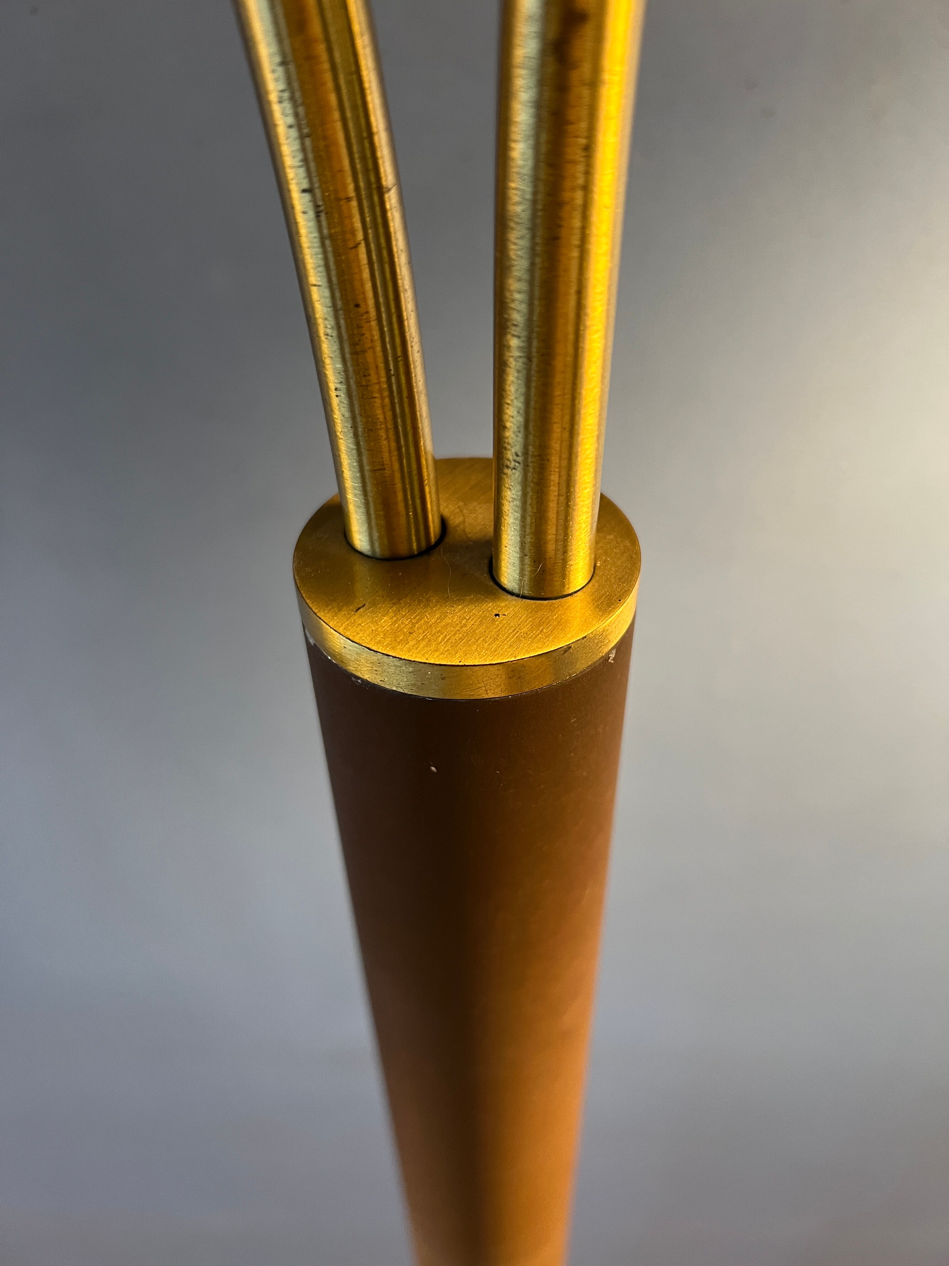 Vintage Dijkstra double arc mushroom floor lamp