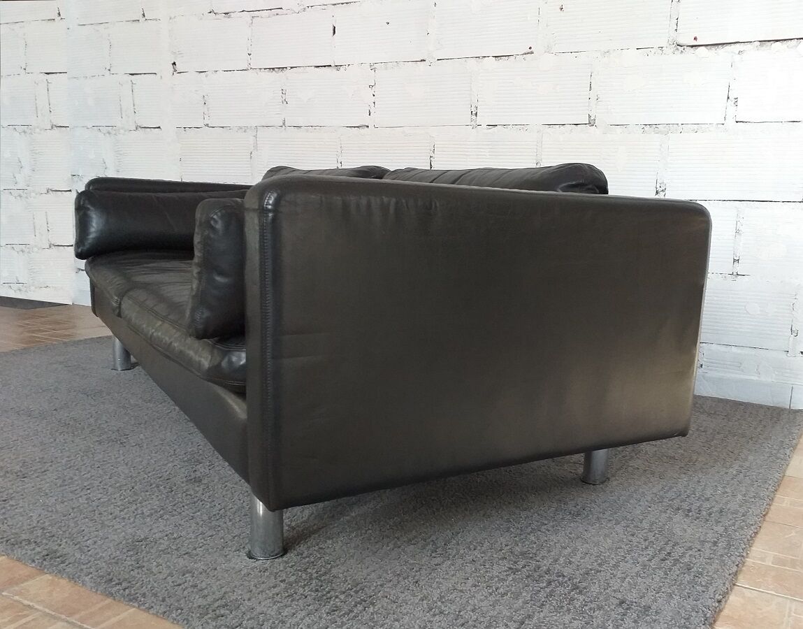 Jorgensen vintage 60s Scandinavian leather sofa