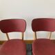 Pair of red skai chairs
