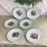 6 dessert plates Limoges porcelain
