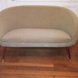 Sofa sofa shell round 2 places grey