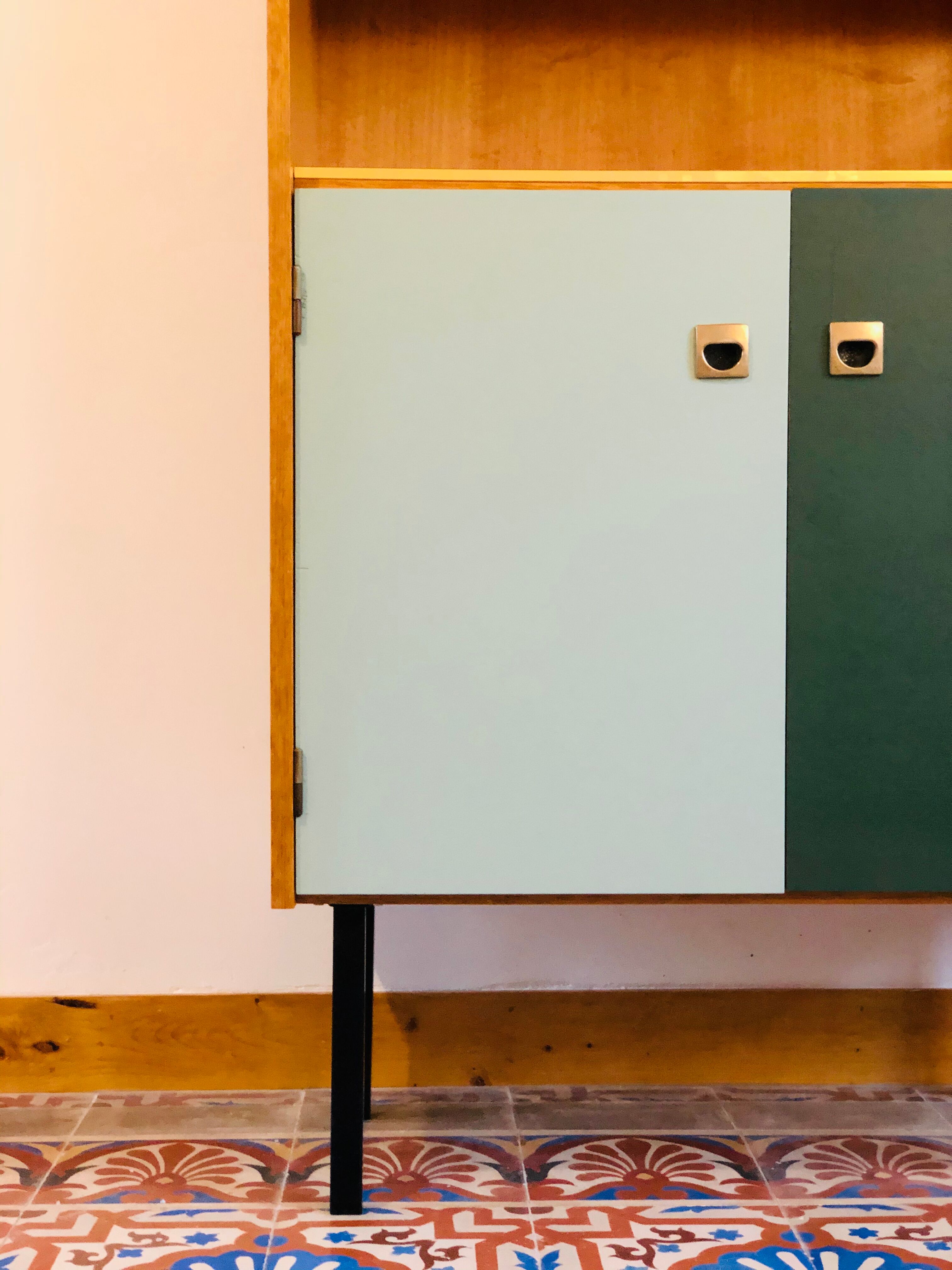 Vintage oak library 1960