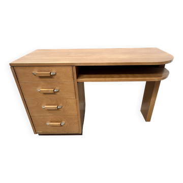 Bureau de style en placage de bois d'érable XX siècle