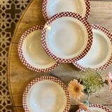 Set of 6 vintage soup plates - Scottish model from Sarreguemines