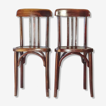 2 bistro chairs model of Baumann produced by Mahieu, , around 1930
