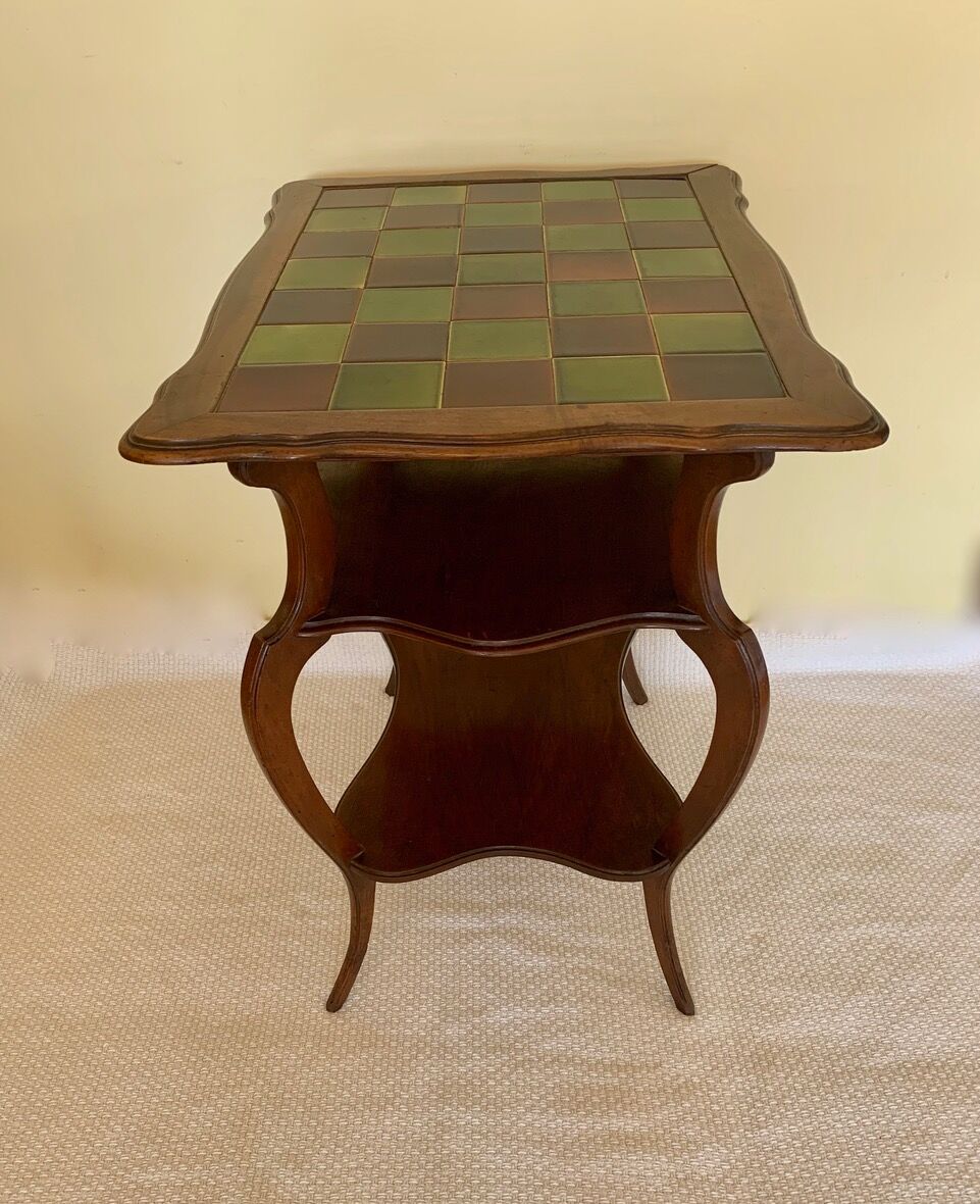 Art Nouveau tiled side table