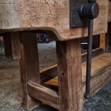 Antique beech table, France early 20th century