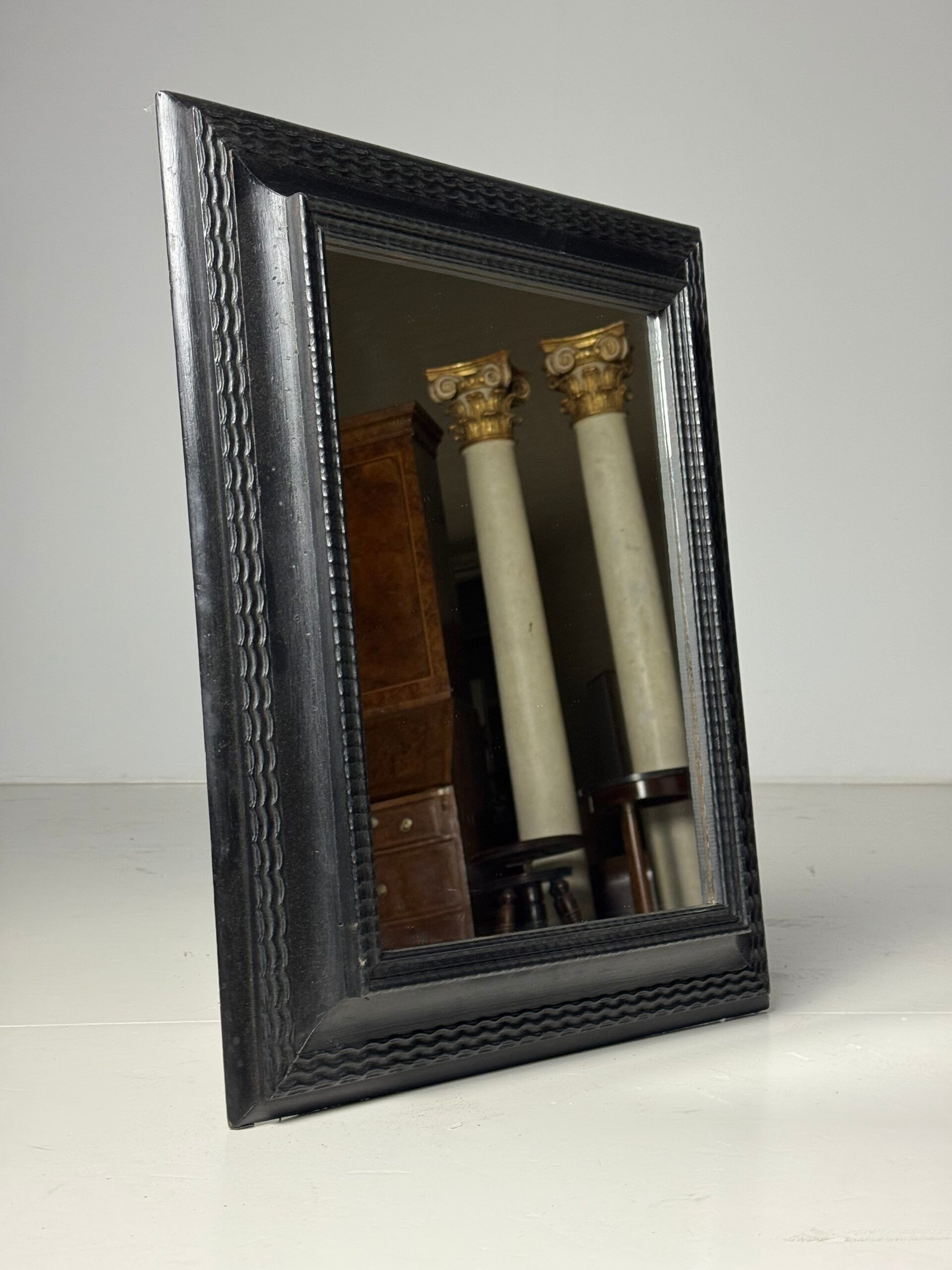 Ripple frame mirror black 20th century