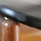 4 Scandinavian chairs in solid wood and black imitation leather