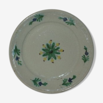 Assiette faience populaire XIX° fleurs