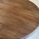 Solid chestnut table, diameter 120 cm with an extension of 50 cm - rené trotel