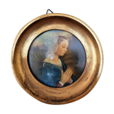 Miniature painting in a gilded wooden frame